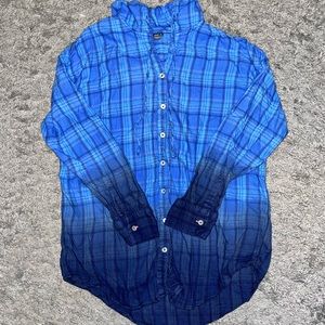 american eagle hooded flannel